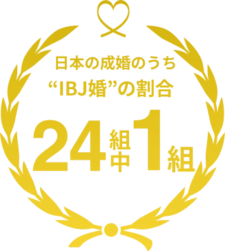 日本の成婚のうち”IBJ婚”の割合 30組中1組